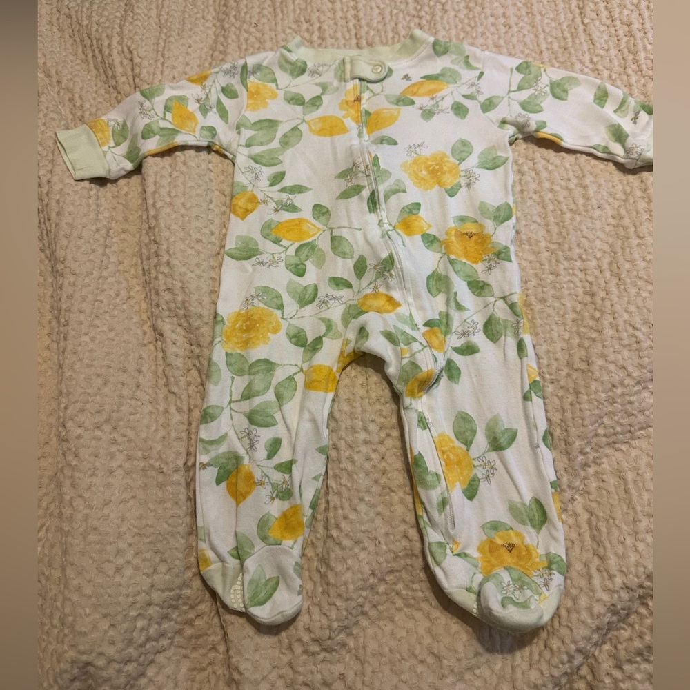 3-6 Months Burt’s Bee Lemon Onsie